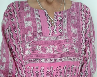 Cotton tunic,gifts for her,resort wear,beachwear,swim cover up,blockprint tunic,mother's day gift,mom Postpartum gift,boho tunic,