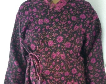 Wool wrap tunic,winter tunic,gifts for her, loungewear,boho wool tunic,spring jacket,