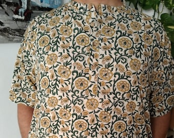 Men's cotton relaxed fit shirt,Mens Bohemian shirt,gifts for him,men's resort wear,cotton shirt,Christmas gift,Father's day gift,Diwali gift
