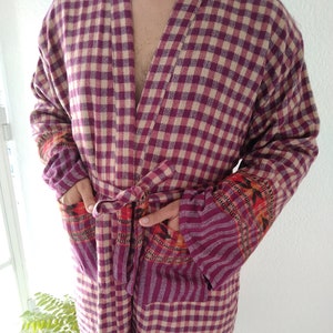 Wool blend winter robe,resort wear, loungewear,winter robe,gifts for her,gifts for him