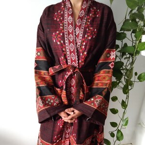 Unisex Yak Wool robe,resort wear,loungewear,winter robe,winter dressing robe,boho robe,dressing robe, Christmas gift,