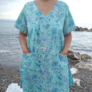Cotton dress,summer dress,gifts for her,bridesmaid gift,cotton dress, beachwear,swim cover up,
