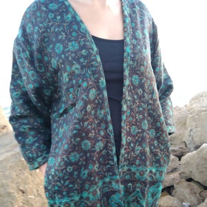 Yak wool kimono,winter kimono,boho jacket,wool cover up,gifts for her,fall jacket,mom postpartum gift, Christmas gift