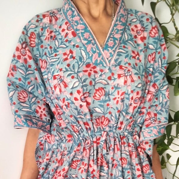 Cotton kaftan,caftan, loungewear,resort wear, maternity dress,beach wear,swim cover up, bridesmaids dresses,boho robe,nightgown,dressinggown