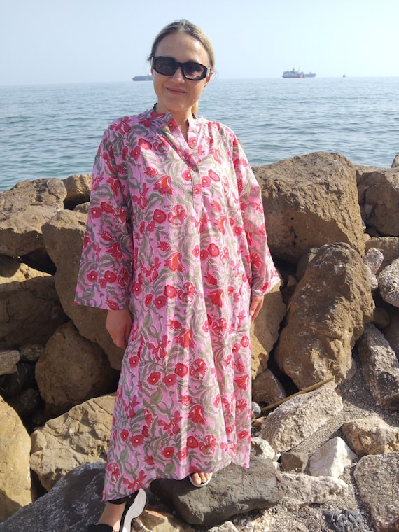 Oversize Cotton Dress,blockprint Dress,gifts for Her,resort  Wear,loungewear,gifts for Her, Maternity Dress,mom Postpartum Gift,plus  Size - Etsy