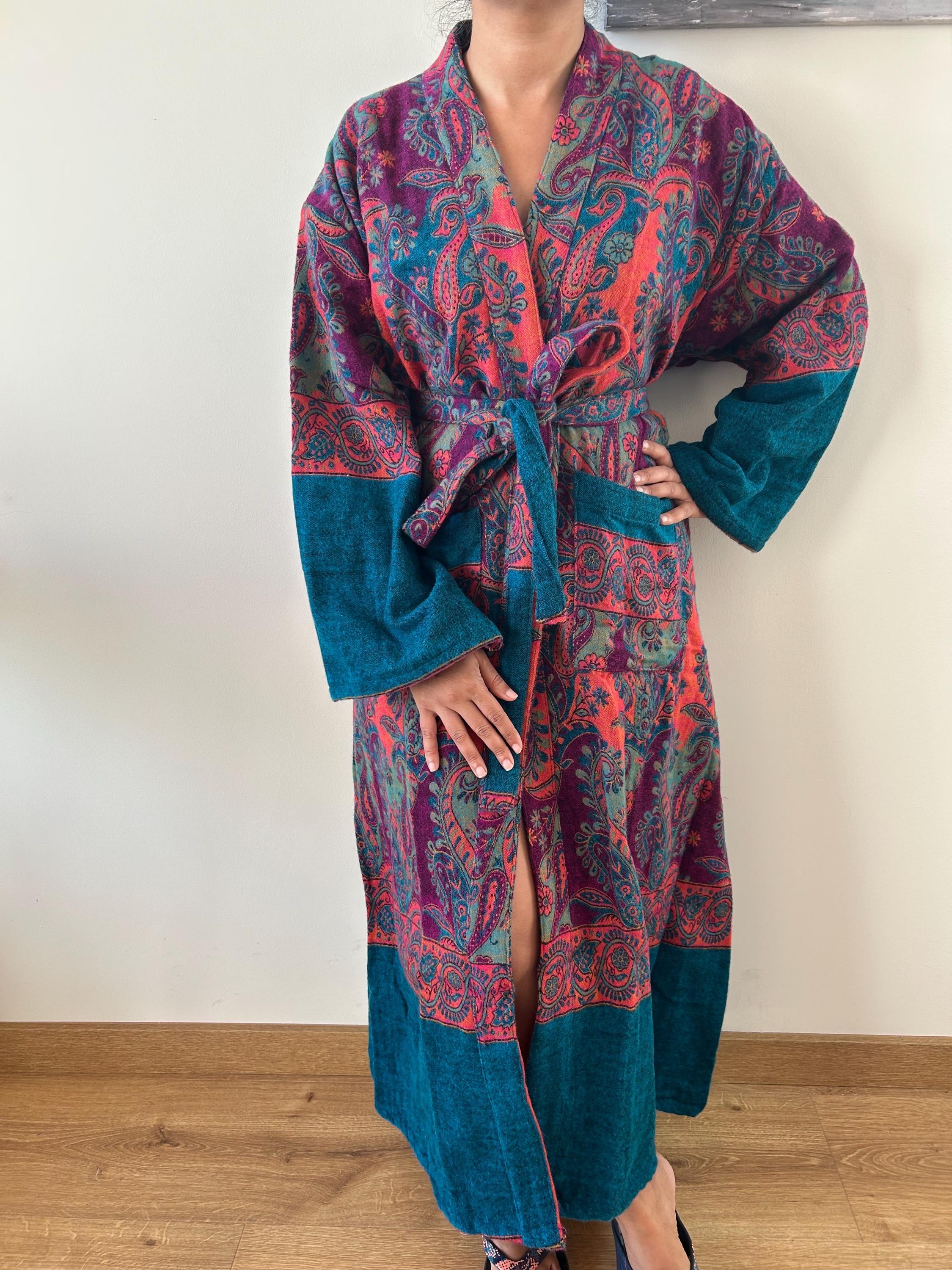 knee length dresses for ladies Wool Dressing Gown – Carrier Company