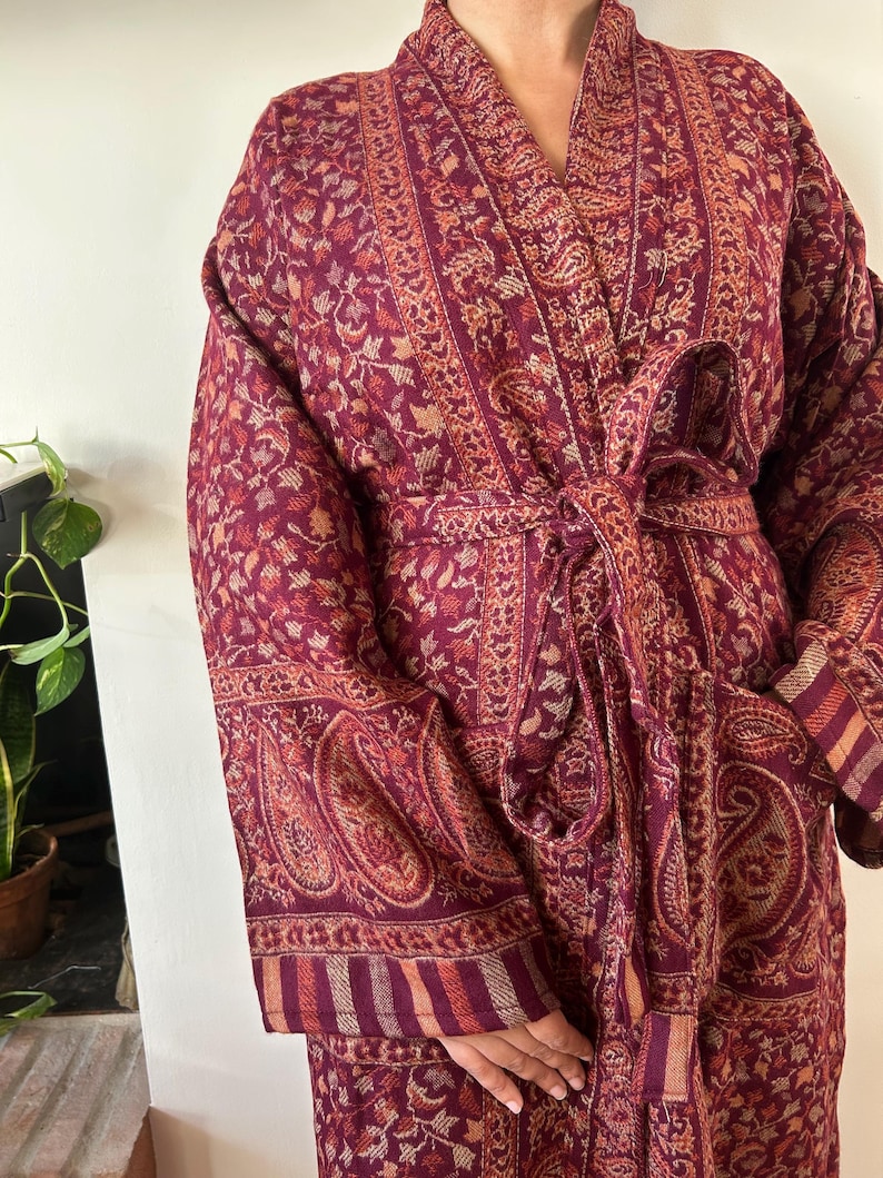 Kingly Wool Robe Yak Wool Robe,gifts for Her,winter Robe,wool Dressing Gown,loungewear ...