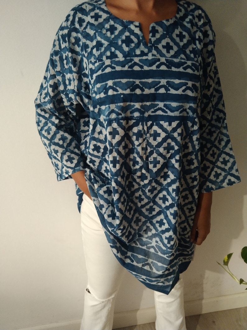 Indigo Floral Printed Tunic main image 0