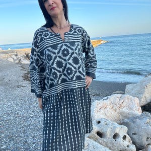 Cotton tunic,blockprint tunic,gifts for her,resort wear, loungewear,beachwear,swim cover up,boho tunic,mother&#39;s day gift,mom postpartum gift