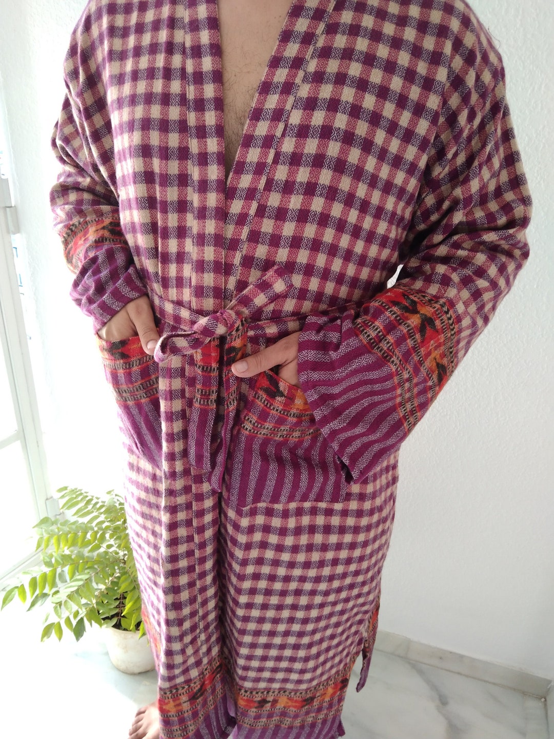 Wool Blend Winter Robe,resort Wear, Loungewear,winter Robe,gifts for