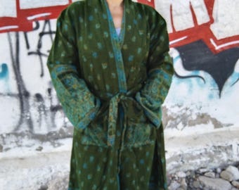 Yak wool robe,gifts for her,wool robe,wool kimono,wool loungewear,resort wear,winter robe,boho robe