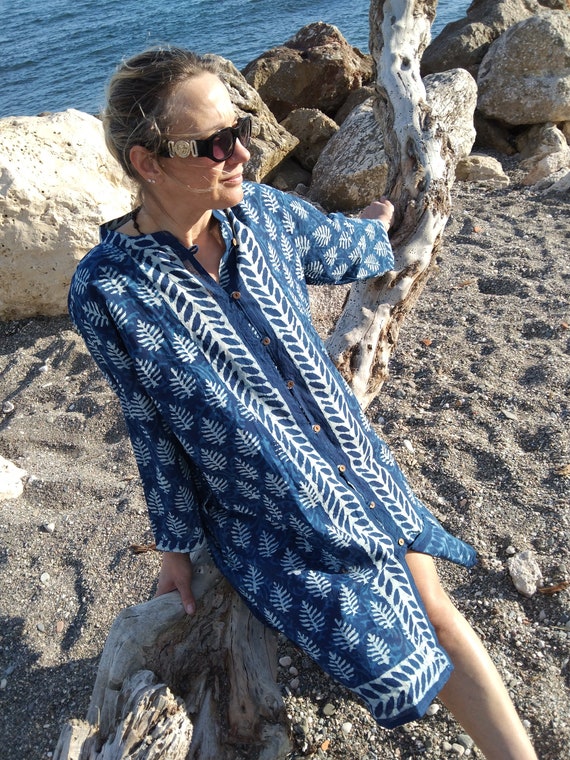 cotton beach shirt dress Line in the Sand