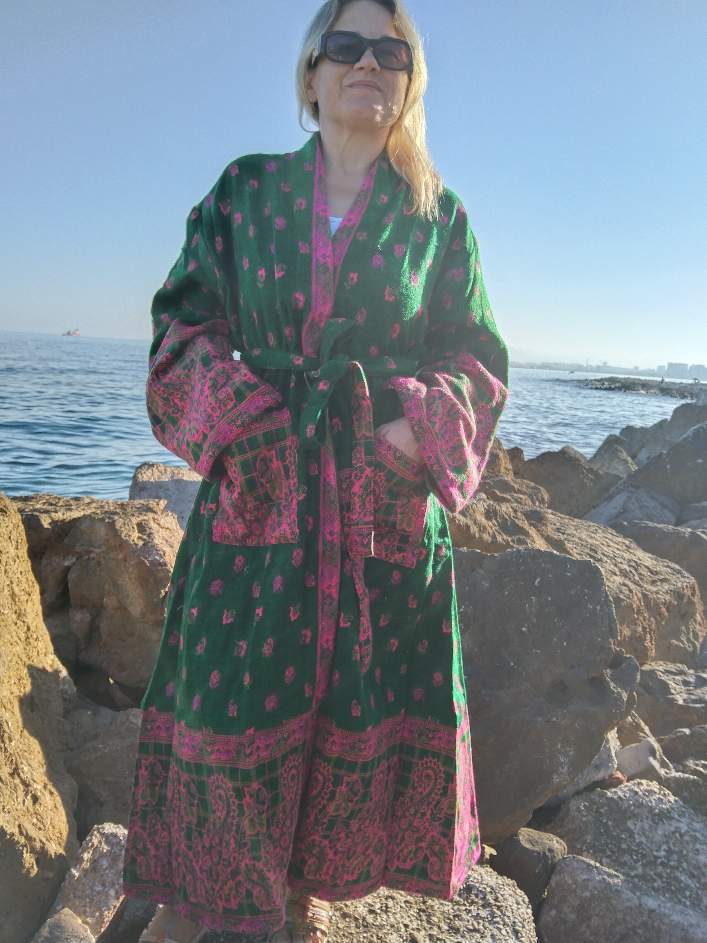 ARTS&SCIENCE knit robe yak wool brown