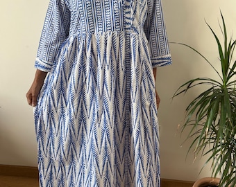 Mediterranean Cotton dress,summer boho dress,gifts for her,resort wear,mom postpartum gift,mother's day gift, maternity dress,boho dress