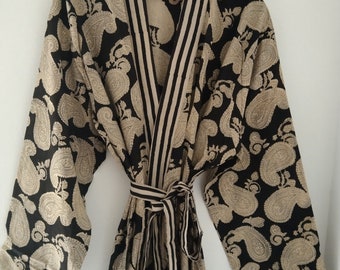 Plus Größe, Unisex Bademäntel, Baumwoll-Roben, Baumwoll-Kimono, Geschenke für sie, Boho-Robe, Kimono,Resort-Abnutzung, Loungewear