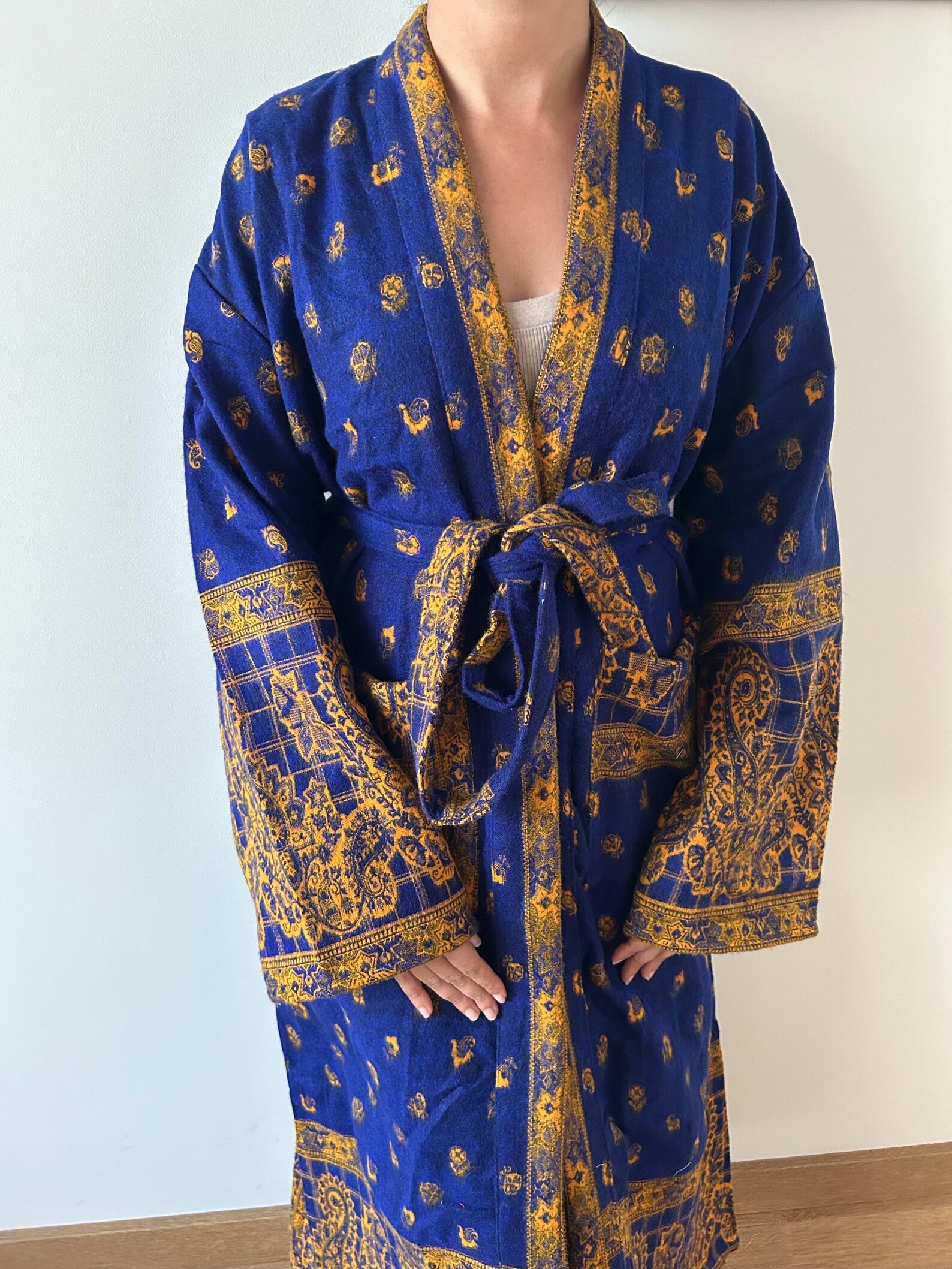 Kingly Wool Robe Yak Wool Robe,gifts for Her,wool Robe,wool Kimono,wool Loungewear ...