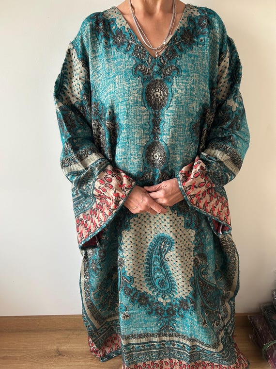 paisley winter dress Clara Cotton Midi Shirt Dress Winter Paisley | Hand Block Printed Shirt Dress