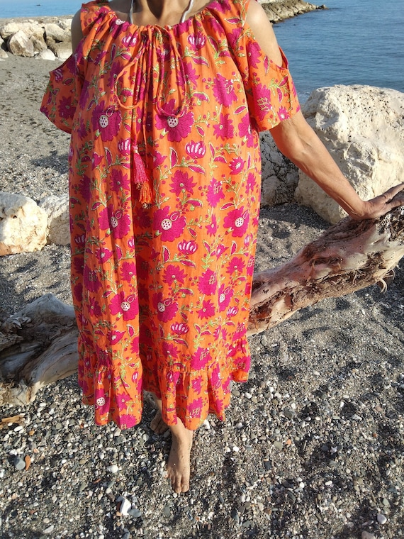Plus size cold shoulder dress,cotton dress,gifts for her,resort wear,loungewear,beachwear,swim cover up,gifts for her,mother's day gift,boho