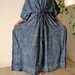 Cotton kaftan,indigo kaftan,organic kaftan,resort wear,loungewear,sleepwear,cotton dress,maxi dress,gifts for her,boho dress