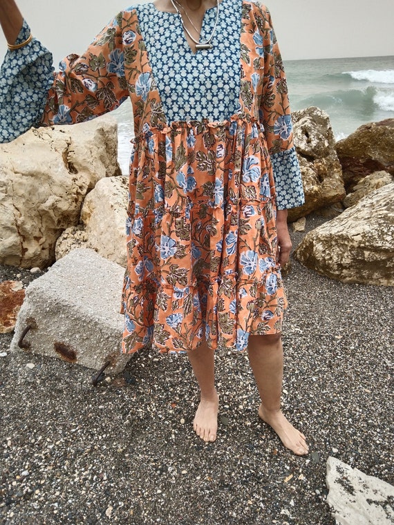 layered cotton dress COTTON LAYERED DRESS