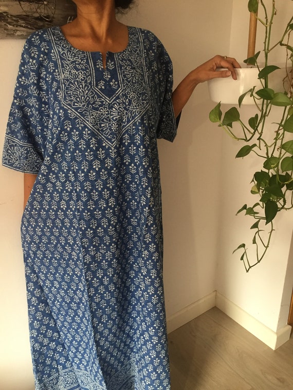 Long cotton kaftans hotsell