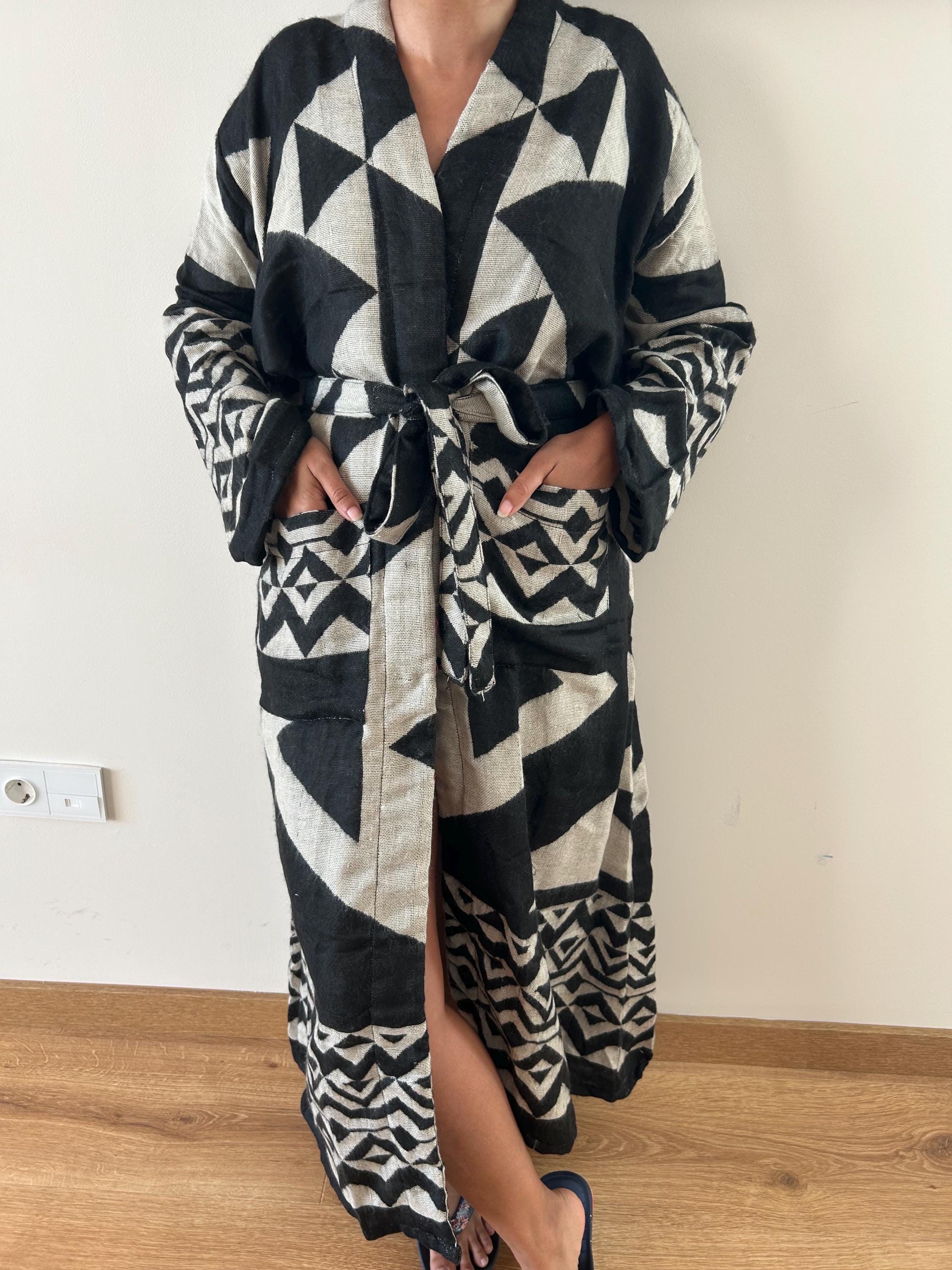Kingly Wool Robe Unisex Yak Wool Robe,resort Wear,loungewear,winter Robe,winter Dressing ...