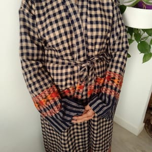 Unisex Wollmantel,Wintermantel,Geschenk für Ihn,Resort Wear,Boho Hausmantel,Spa Morgenmantel,Spa Morgenmantel,Weihnachtsgeschenk