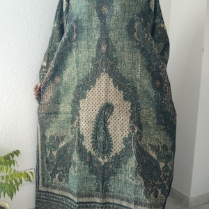 Woolen blend kaftan,woolen kaftan,winter dress, woollen dress, loungewear,resort wear,gifts for her, Christmas gift,boho wool dress