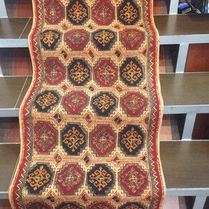 Handmade rug,Runner Rug,Besside Rug,Block print rug,Cotton rug, Red and black rug,Home Decor,Housewarming gift,Rug 180 x 60 cms,Boho rug