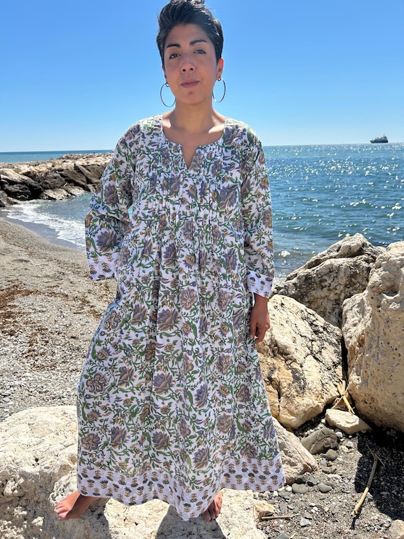 cotton pintuck dress Myra Pintuck Cotton-Silk Dress Spring Green / L