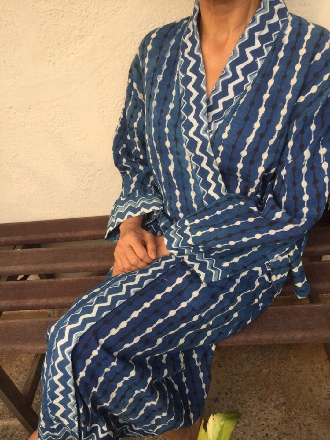 Indigo Robe Indigo Cotton Robe,organic Robe,organic Kimono,gifts for Her,loungewear ...