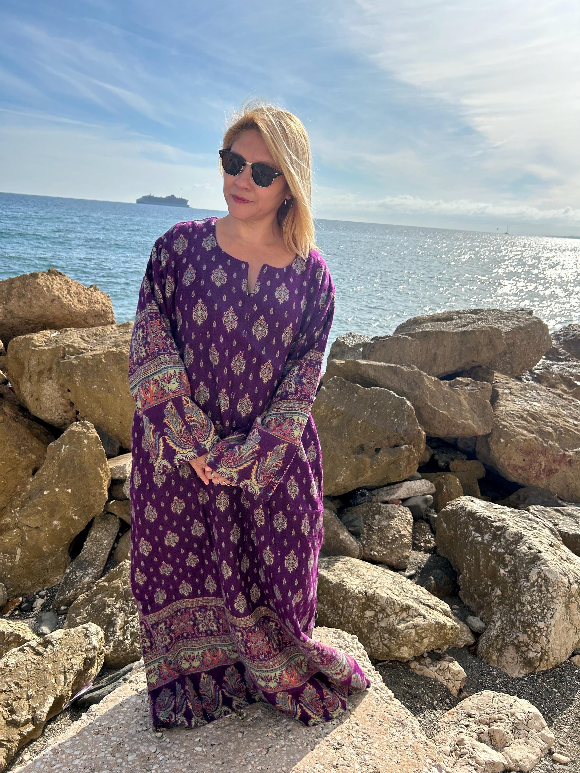 Wool Kaftan, Lounge Wear, Resort Wear,gifts for Her,boho Wool 