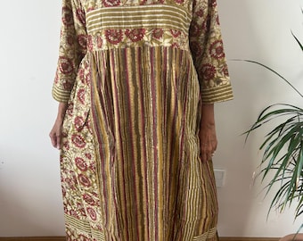 Green red floral dress,summer boho dress,gifts for her,resort wear,mom postpartum gift,mother's day gift, maternity dress,boho dress