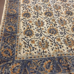 Handmade rug,Area rug,Cotton rug,Block print rug,Housewarming gift,Rug size 150 x 90 cms,Boho rug,Kalamkari rug,