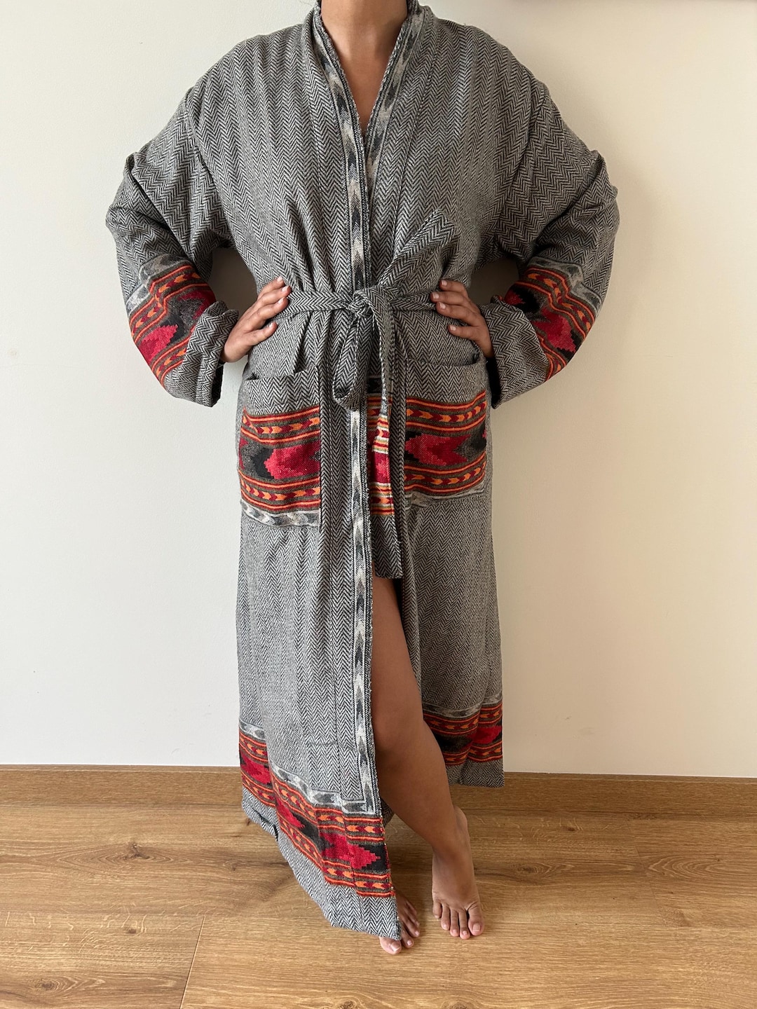 Kingly Wool Robe Yak Wool Robe,gifts for Her,winter Robe,wool Dressing Gown,loungewear ...