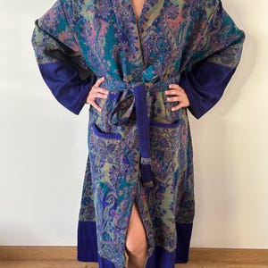 Christmas wool robe,gifts for her,winter robe,wool dressing gown,loungewear, Christmas gift,mom postpartum gift,mother's day gift,kimono