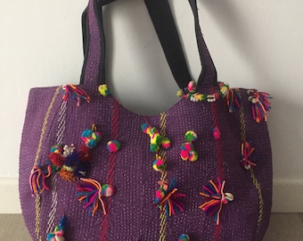 Vintage Kantha bag,Resort wear,Tote bag,Carry on,Cotton shopper,Gifts for her,Boho bag