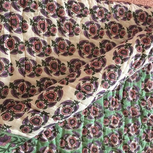 Queen Blankets,Indian quilts,Cotton Quilts,Handmade quilts,Block print quilts,reversible quilts, blankets,floral blankets,boho blankets