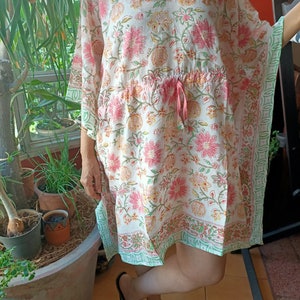 Cotton kaftan,caftan,resort wear,beach wear,shirt kaftan,gifts for her,loungewear,swim cover up,boho dress,plus size dress,swim cover up