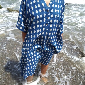 Maternity kaftan,indigo kaftan,gifts for her,boho dress,nursing dress,gifts for her,baby shower gift