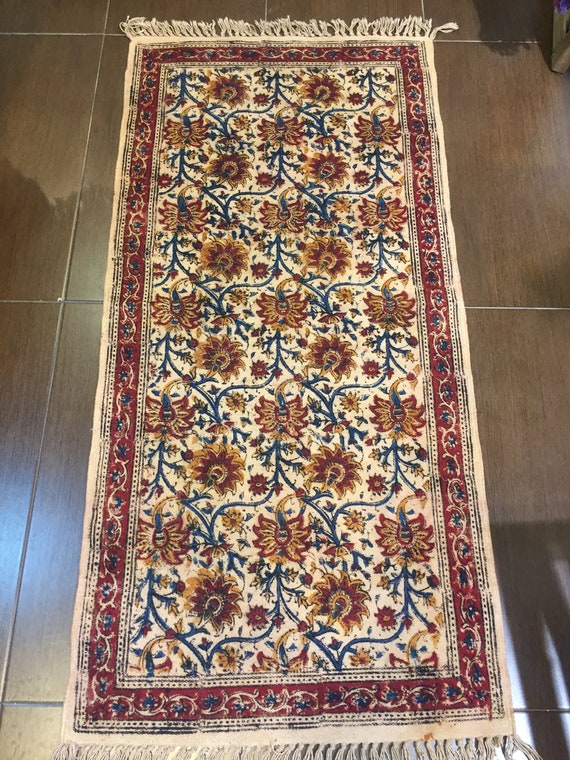 Runner rug,Handmade rug,Pasillo alfombra,alfombra algodon,home decor,Housewarming gift,Christmas gift,bohemian home,Block print rug,