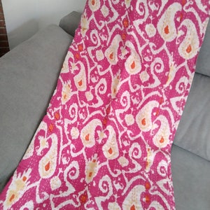 Fuscia paisley Kantha quilt,cotton bedcover,gifts for her,sofa throw,sofa cover,cotton quilt,boho
