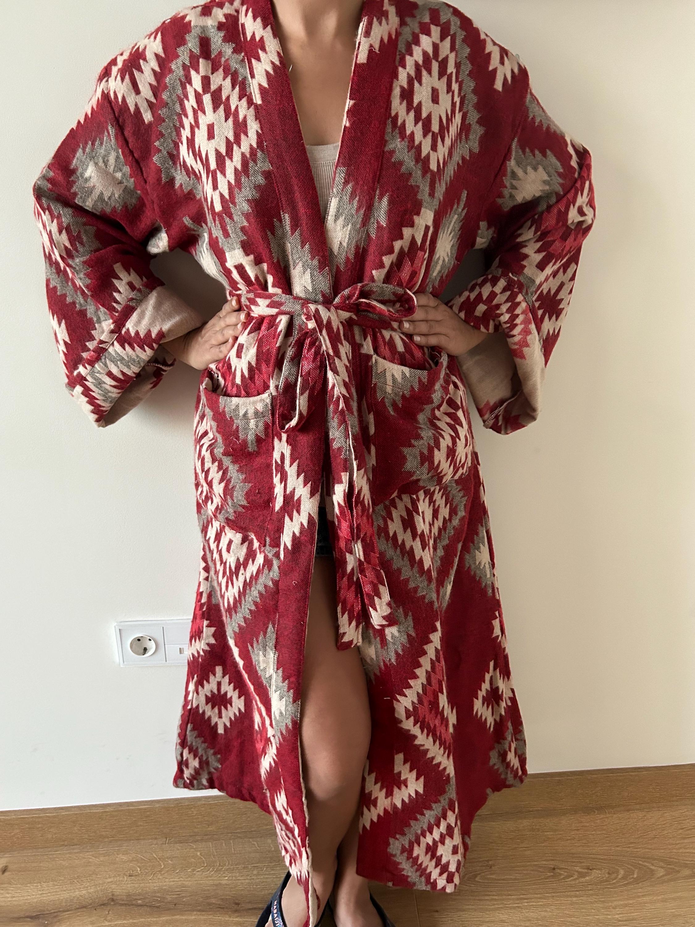 Unisex Robes ,wool Blend Robe,winter Robe, Loungewear,gifts Unisex Robes ,wool Blend Robe,winter Robe, Loungewear,gifts