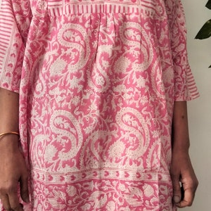 Baumwolltunika,Resort-Kleidung,Strandkleidung,Badekleid,Blockprint-Tunika,Geschenke für sie,Sommerkleid,Boho-Tunika,Baumwoll-Tunika, Bild 6