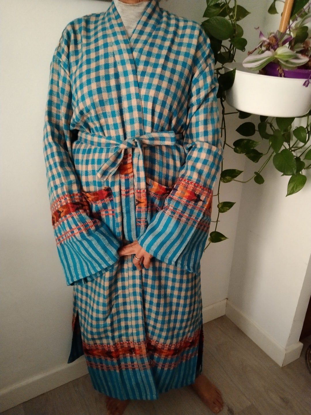 Kingly Wool Robe Unisex Wool Robe,winter Robe,mens Robes, Resort Wear,wool Loungewear ...