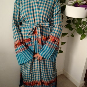 Unisex Wool robe,winter robe,mens robes, resort wear,wool loungewear,boho robe, Christmas gift,gifts for him,wool kimono,wool robe,boho robe