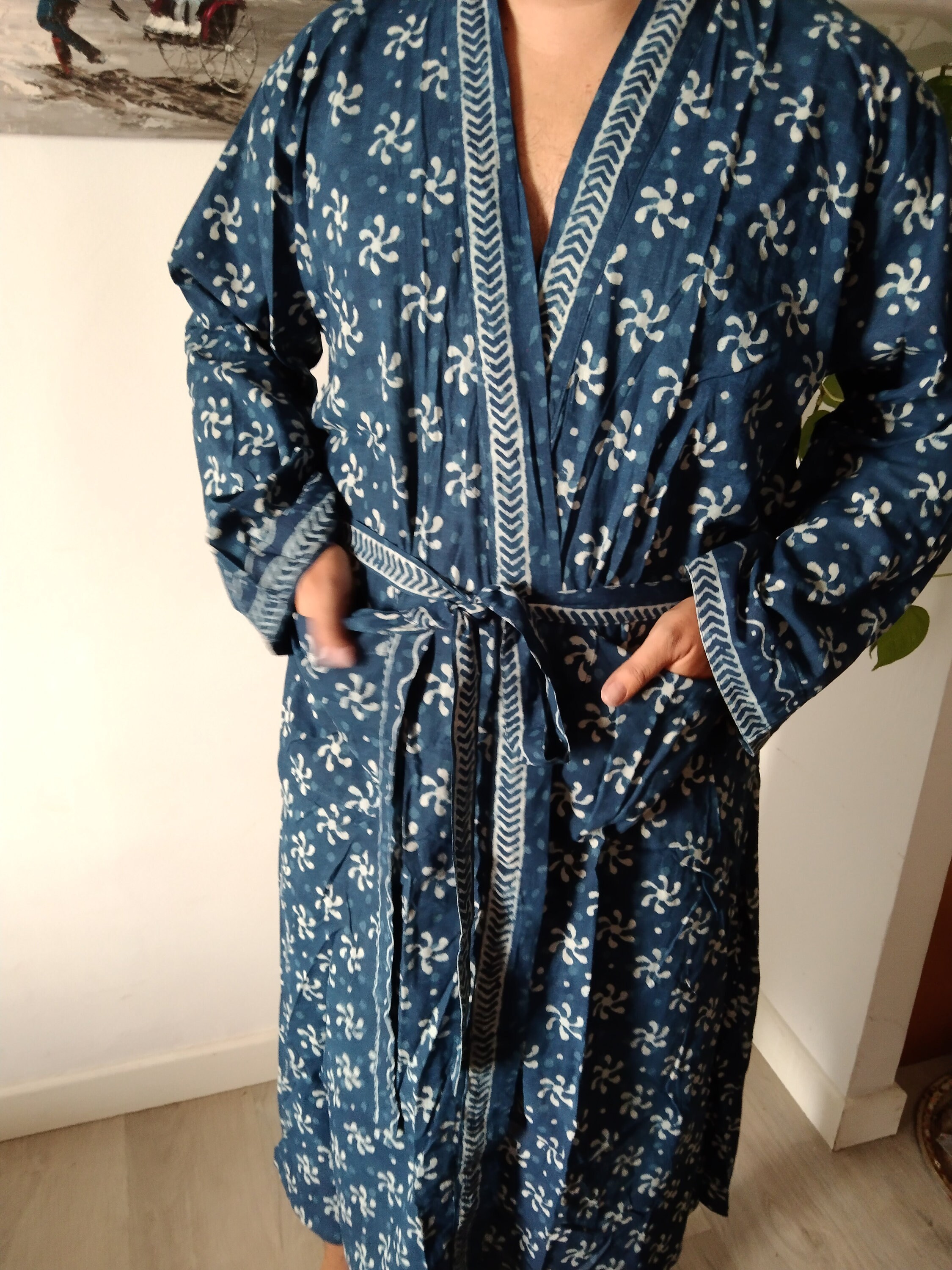 Indigo Robe Men's Robes,indigo Robes,gifts for Him, Loungewear,resort Wear,unisex ...