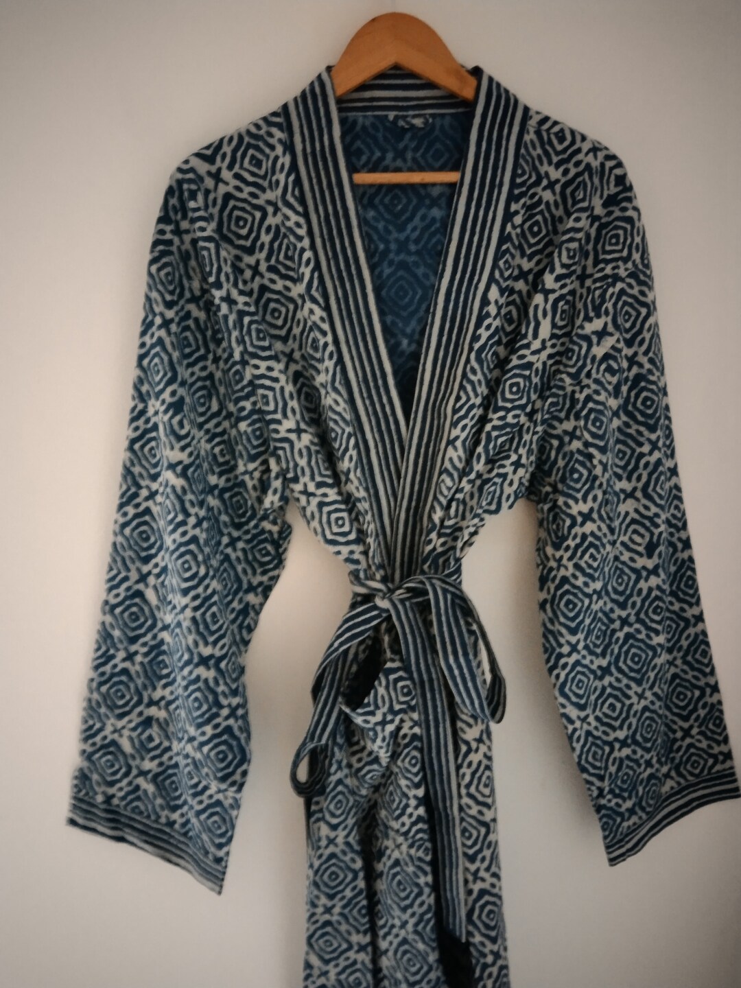 Indigo Robe Indigo Robe,cotton Kimono,bath Robe,organic Robe,cotton Robe,gifts for ...