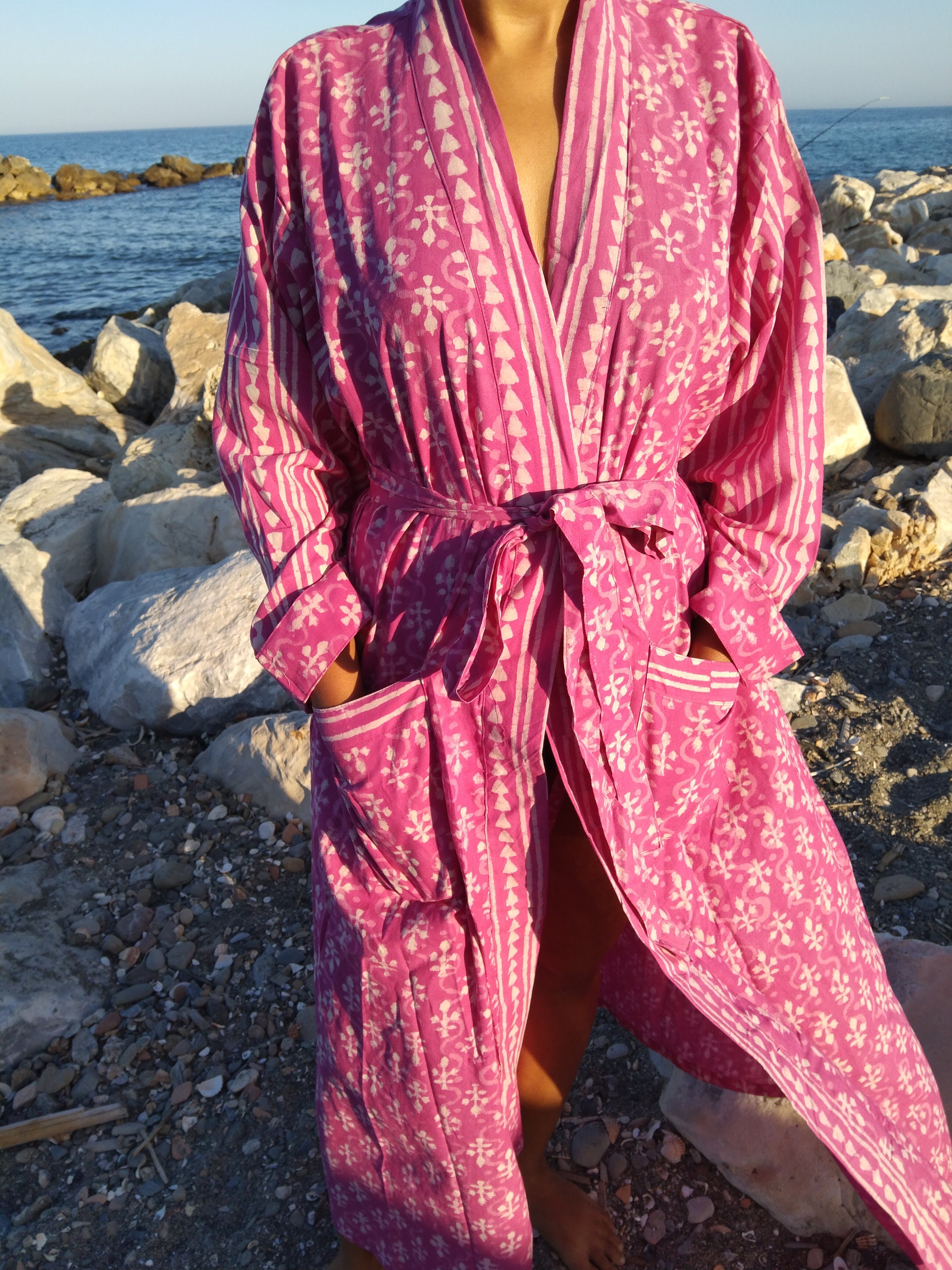 Regular Cotton Robe,cotton Kimono, Loungewear,resort Wear,gifts for Her ...