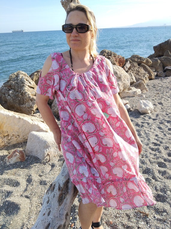 cold shoulder cotton dress Plus Dress,mother's Day Gift,resort Wear,gifts for Her,mom Postpartum Gift, Maternity Dress,summer Dress,boho making it perfect for Type | Long Sleeve Size:45 EUR/10.5 US/9.5 UK Green Bridesmaid Dresses in